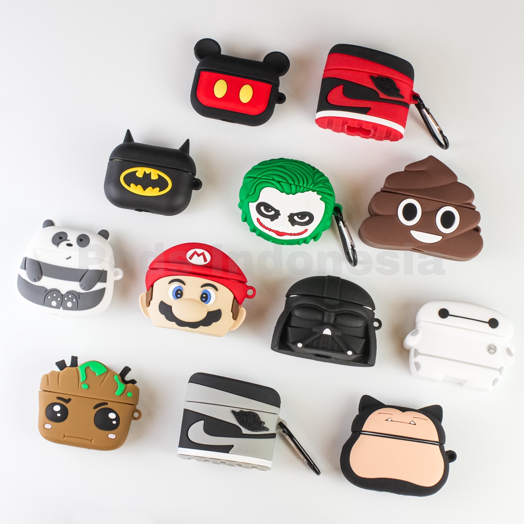 [CASE ONLY] 3D Case / Casing ThePods PRO 1 / PRO 2nd Premium 3D Cartoon Silicone Case - By PodsIndonesia