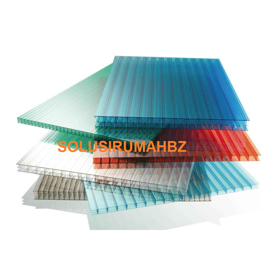 POLYCARBONAT custom 5mm /100cm potongan warna polycarbonate plastik 5 mm plastic rongga