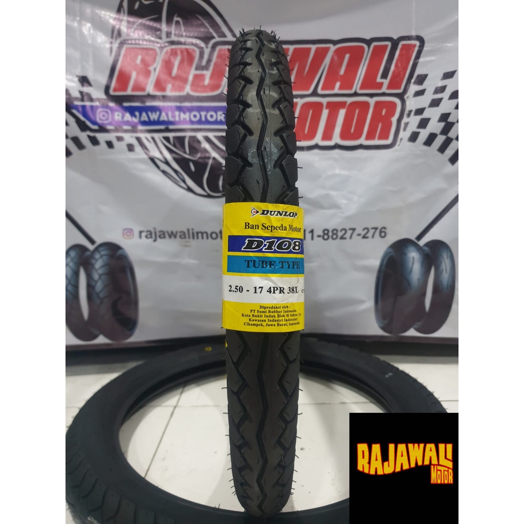 Ban Dunlop D108 2.50 Ring 17 Tube Type STANDAR FIZR SATRIA LUBA (D108)