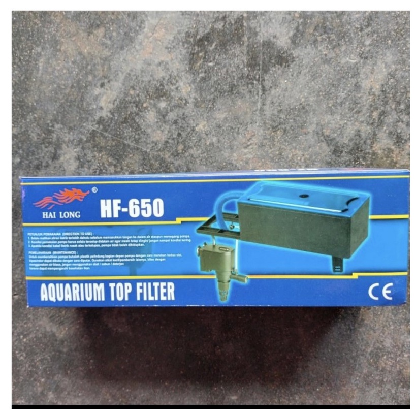 Hailong HF 650 Mesin Box Filter Mini Komplit - Top Filter Aquarium