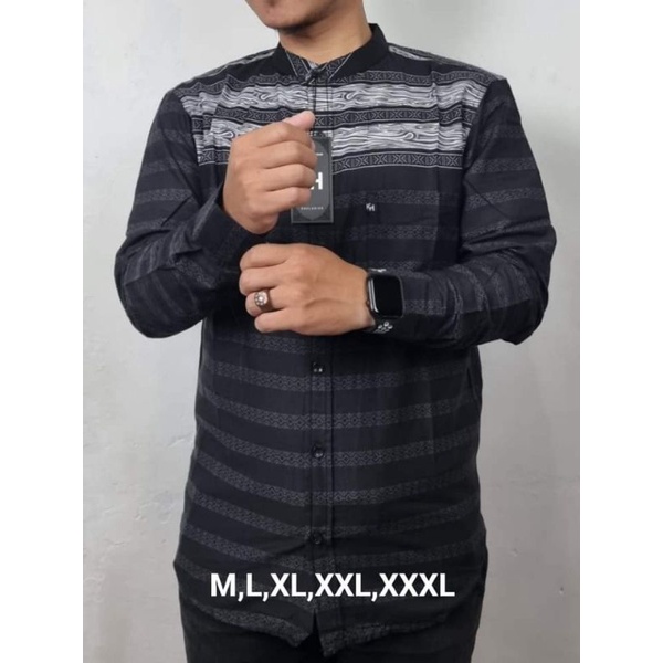 KEMKO KH KEMEJA KOKO BAHAN KATUN LENGAN PANJANG