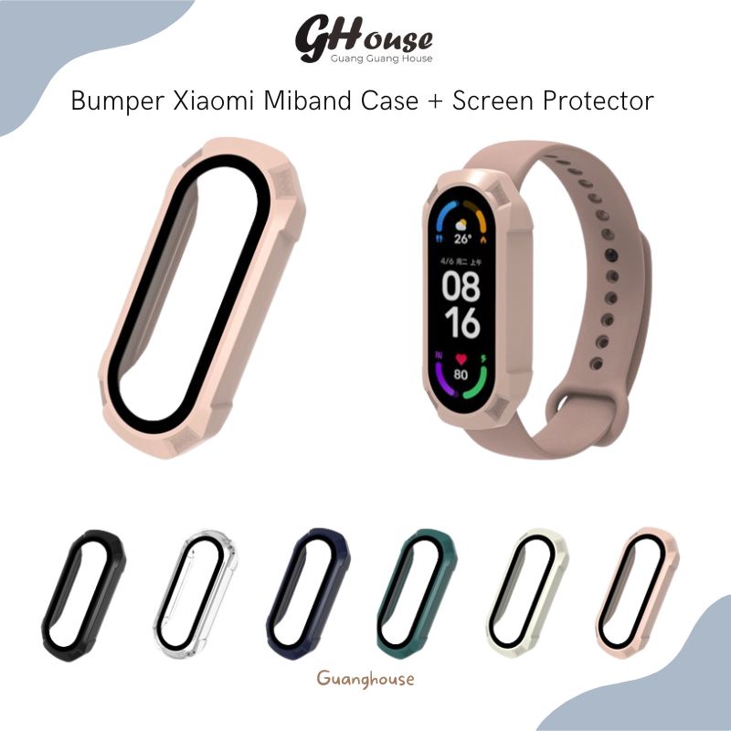 Case Xiaomi Miband Bumper Case Screen Protector Guard Miband 6 5 4 3 Bahan PC Guard