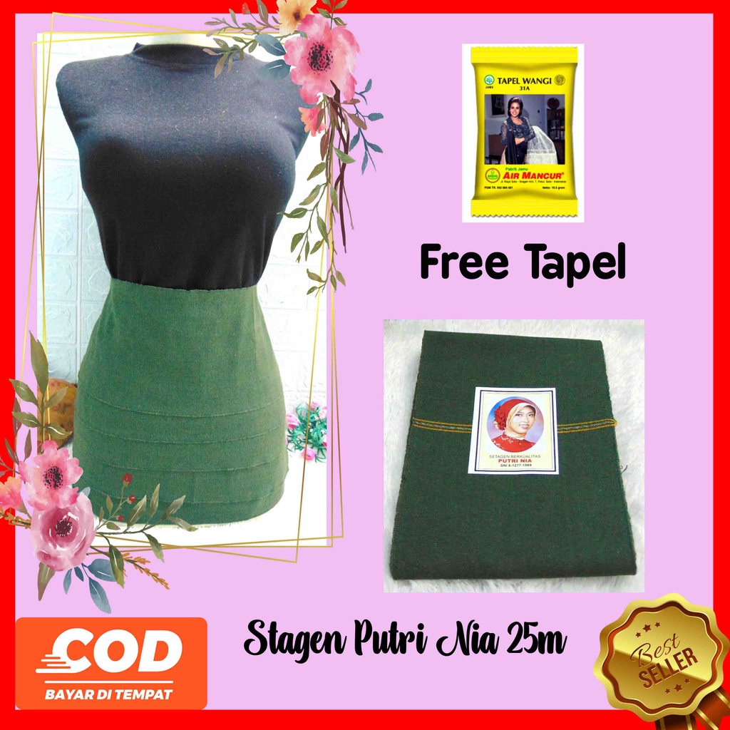 FREE TAPEL [EXPORT QUALITY] Stagen Tenun Putrinia Extra Panjang 25meter