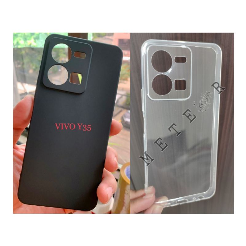 CASE COVER SOFTCASE PREMIUM CLEAR BLACK FOR VIVO V25 PRO 5G Y02 Y35 Y22 Y16 2022 CASING HITAM BENING CASE SILIKON HP PREMIUM QUALITY