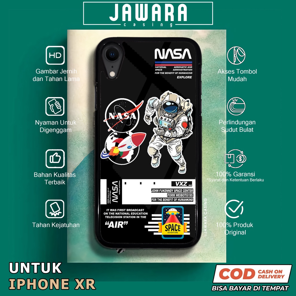 Case iPhone XR Casing iPhone XR Jawara Casing [NASA] Case Glossy Case Aesthetic Custom Case Anime Ca