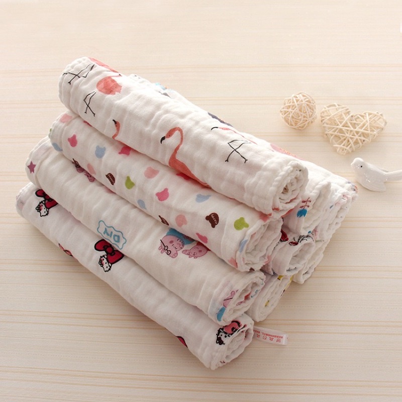 Sapu tangan Bayi bahan katun 6 layer / Waslap anak banyak motif