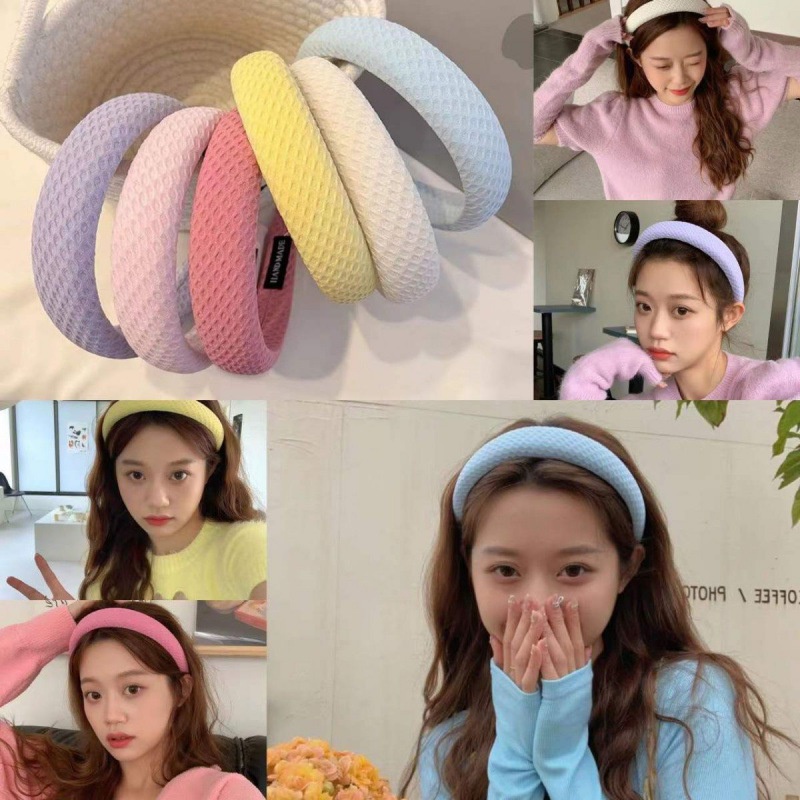 GO! BD976 BANDO POLOS MODEL ALA KOREA CLOUD KOREAN HEADBAND BANDANA EMPUK PASTEL HAIR BAND