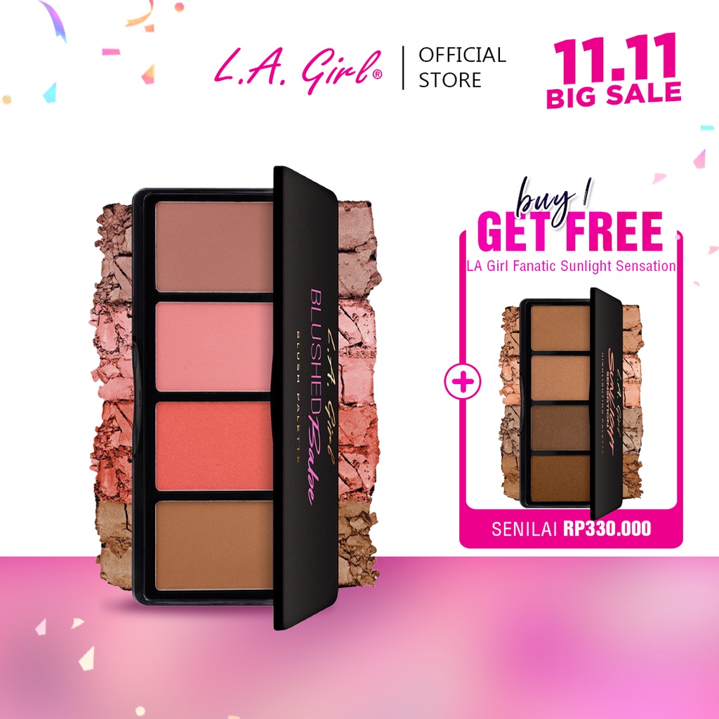 L.A. Girl Fanatic Blush Palette 'Blushed Babe' – Rouge-Palette Für Natürliche Wangen, 4 G
