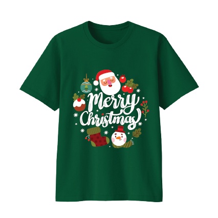 JNS Baju Kaos Natal Bayi Anak Dewasa Merry Christmas Series Bahan Katun Combed GRATIS TOPI GLO 228