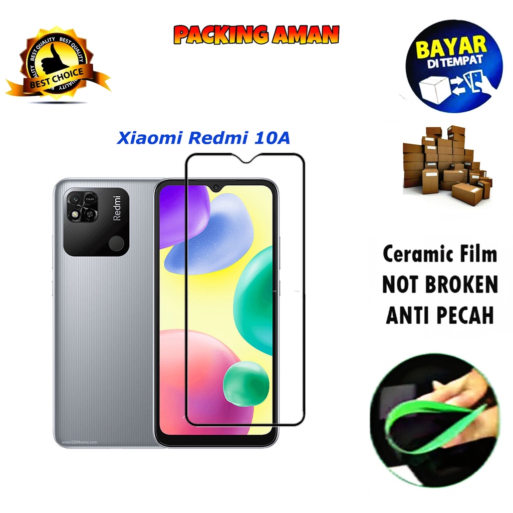 Tempered Glass Xiaomi Redmi 10A FULL COVER FULL SCREEN Ceramic Film Anti Gores