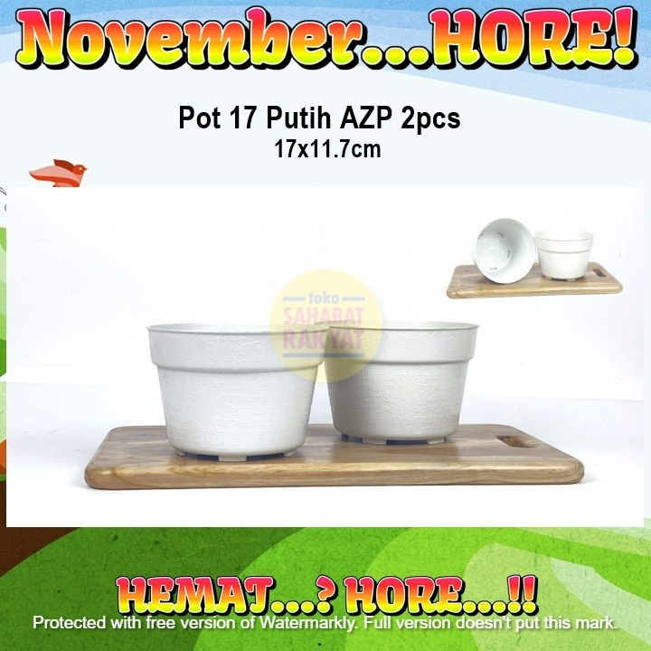 Pot 17 Putih AZP 2pcs