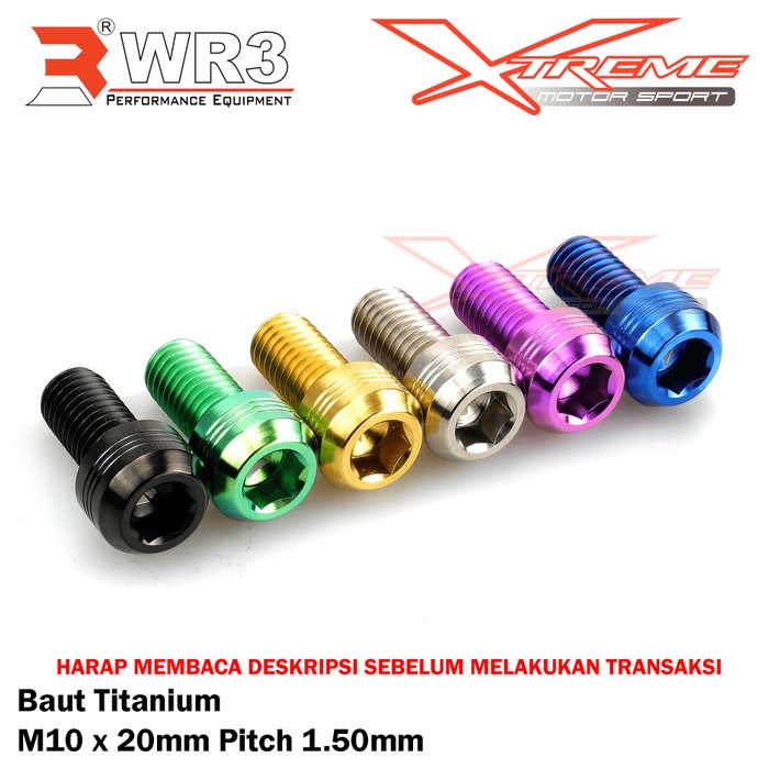 Baut Kaliper Titanium WR3 Untuk Breket Brembo Depan dan Belakang
