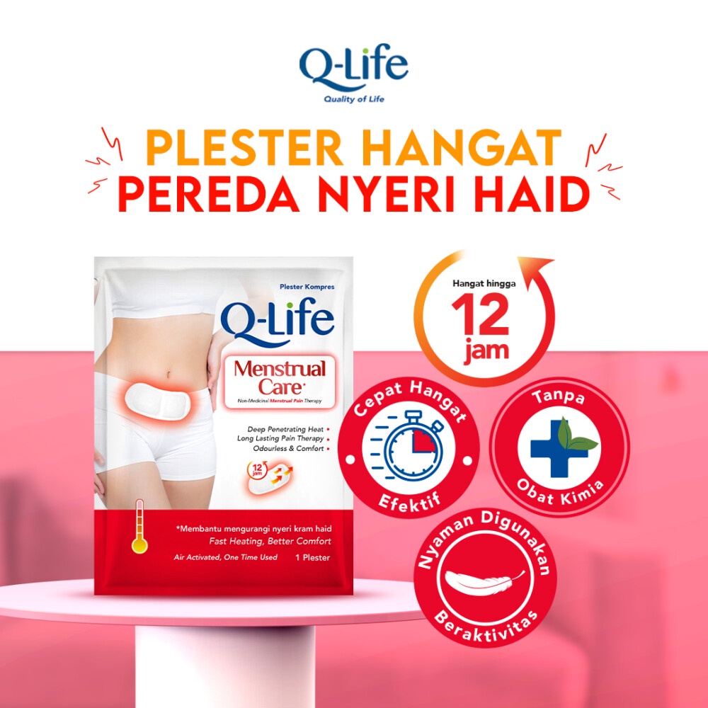 Q LIFE MENSTRUAL CARE KOMPRES PEREDA NYERI SAAT HAID / 1 PCS PENGHANGAT PEREDA KRAM PERUT / MENSTRUA
