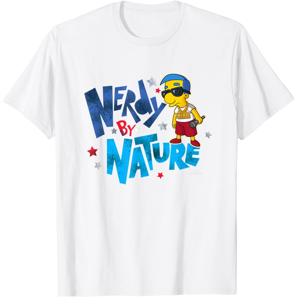 Baju Kaos Dewasa The Simpsons Milhouse Nerdy By Nature T-Shirt