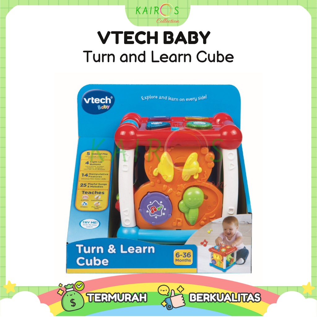 Vtech Baby Turn and Learn Cube Mainan Edukasi Anak Bayi Musik