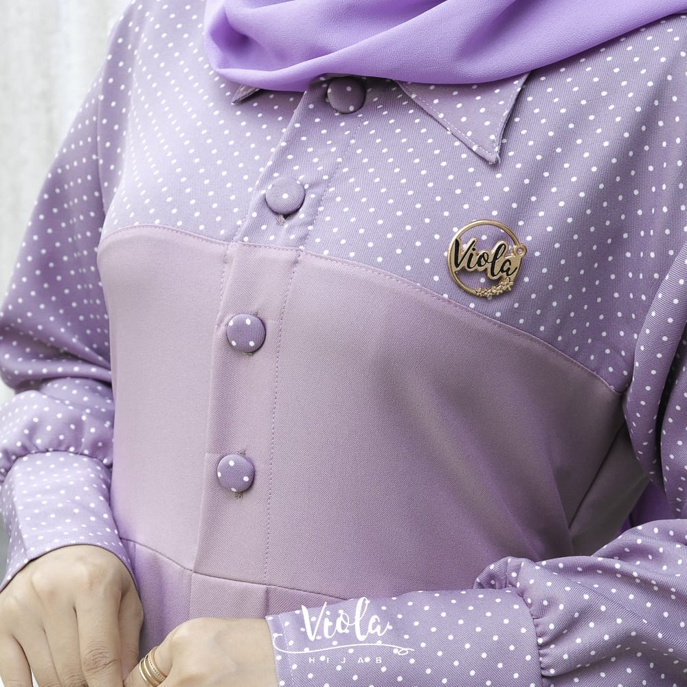 Gamis DAVINA NADIFA ORI by viola hijab itycrepe polos polka ootd syari busana muslimah terbaru overall look baju fashion longdress