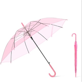 Payung Transparan Polos Warna Warni / Payung Bening Payung Korea Rainbow Umbrella Fashionable