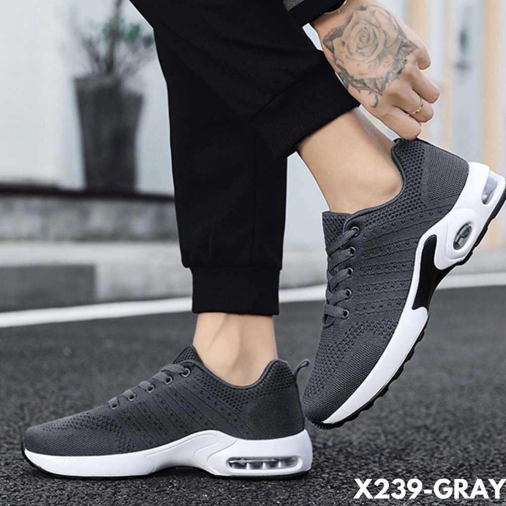 SEPATU PRIA SNEAKERS KEREN PARAH OLAHRAGA BAGUS KASUAL BAGUS BAHAN MESH IMPORT 239