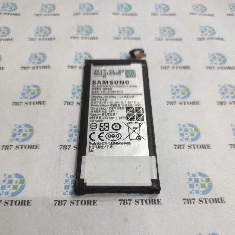 BATTERY BATERAI BATRE SAMSUNG J5 PRO J530Y/DS EB-BA520ABE ORIGINAL BEKAS