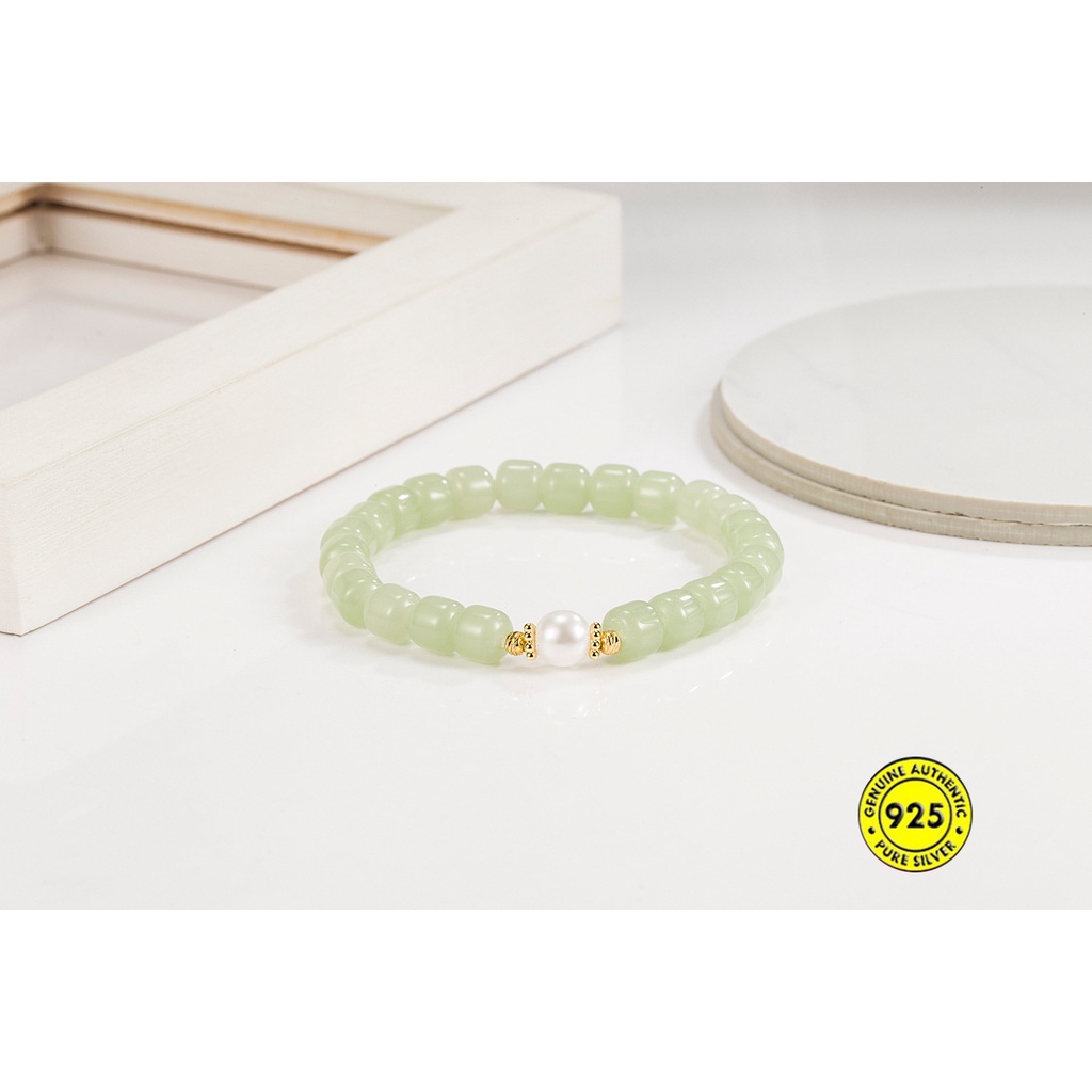 Gelang Tangan Manik-Manik Batu Jade Hetian U1366