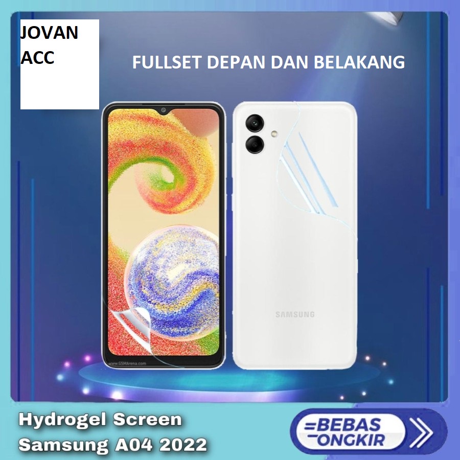 SAMSUNG A04E J6+ J4+ A6+ J8 ANTI GORES HYDROGEL FULLSET CLEAR BENING SCREEN GUARD DAN PELINDUNG ELAKANG ANTI JAMUR PELINDUNG LAYAR SAMSUNG J6 PLUS SAMSUNG J4 PLUS SAMSUNG A6 PLUS SAMSUNG J8