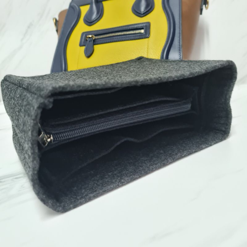 Bag organizer for micro belt - middle zip