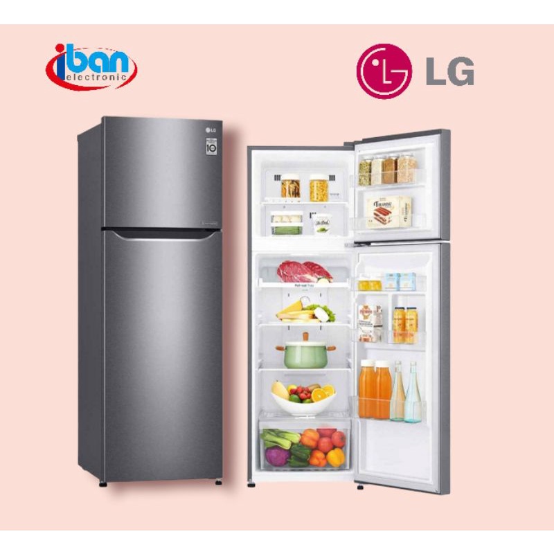 LG GNB272SQCB KULKAS 2 PINTU 254L SMART INVERTER GN-B272SQCB GNB272 SQCB