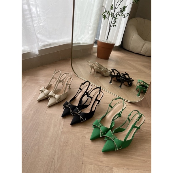 Marissa Bow Slingback Heels