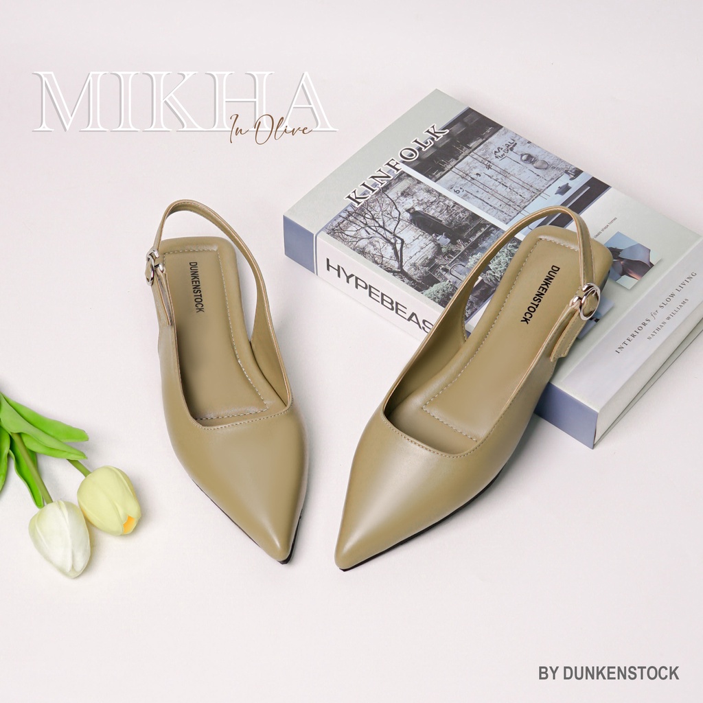 Dunkenstock MIKHA Sepatu Flat Wanita flatshoes sling back sepatu kerja wanita terbaru