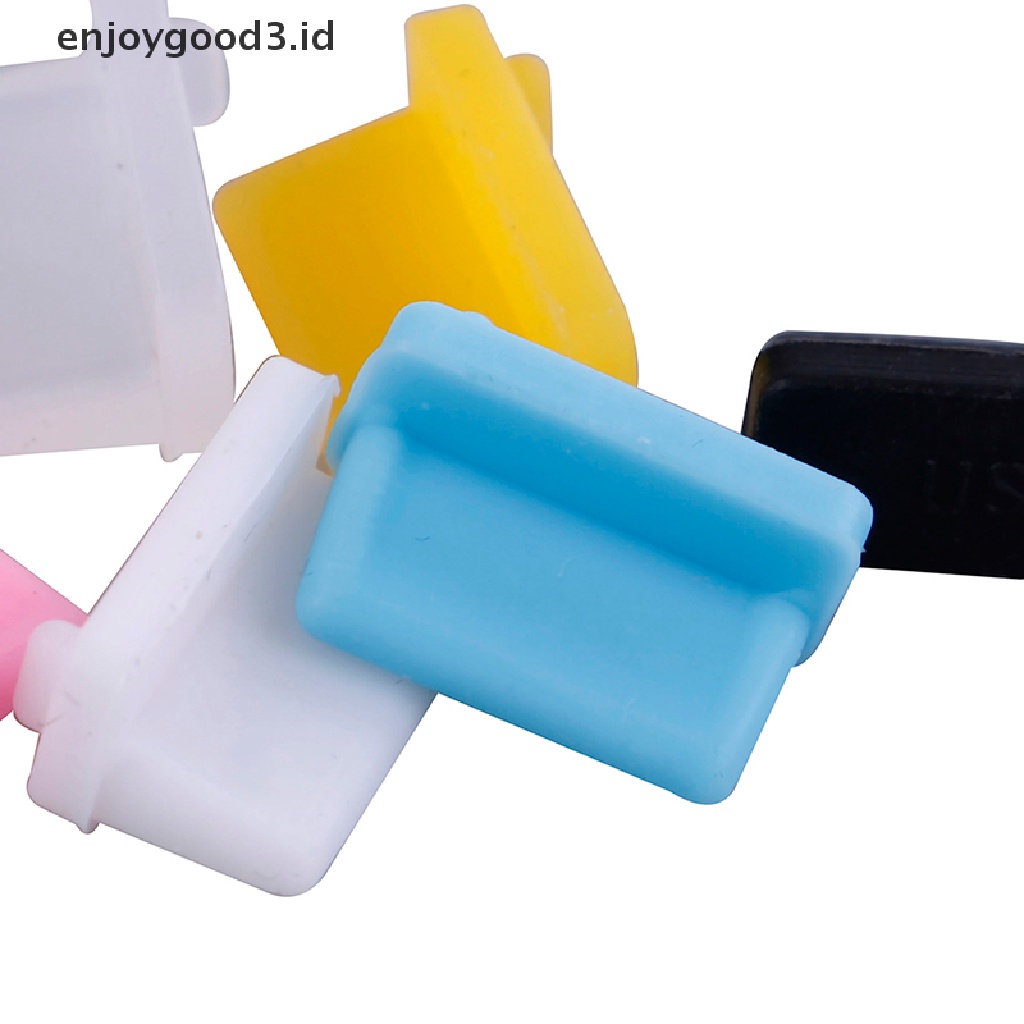 10pcs cover Pelindung plug usb Bahan Silikon anti Debu