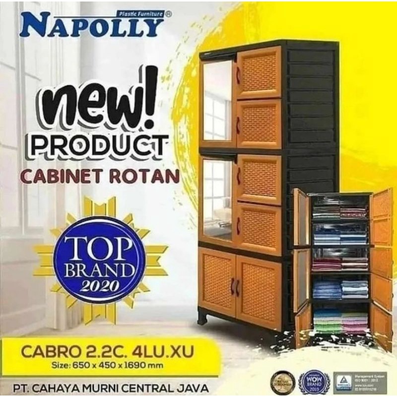 Lemari Napolly Murah Cabro 2.2C.4LU.XU
