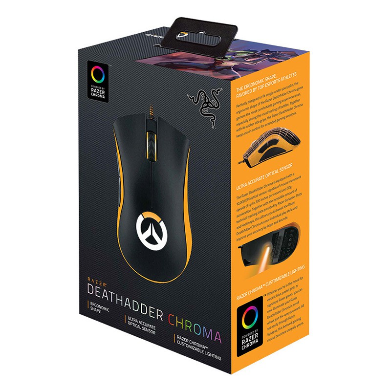 Razer Overwatch DeathAdder Chroma Mouse Gaming RGB Dengan Sensor Optik