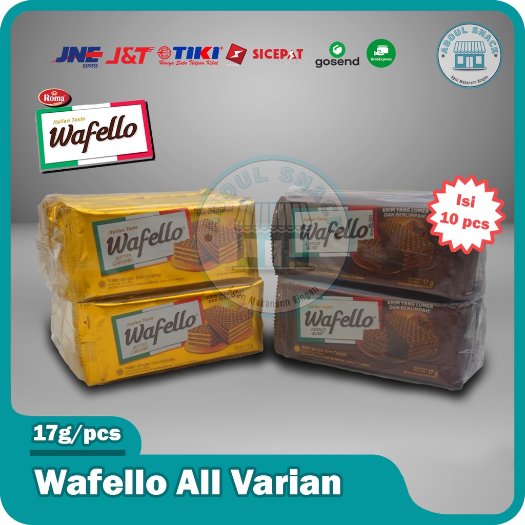 

Roma Wafello Wafer ( 1 pack isi 10 pcs ) @17g