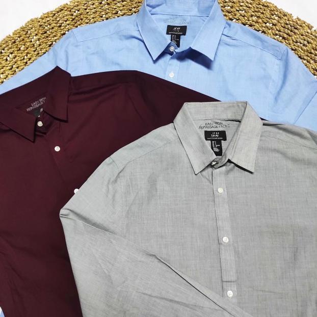 H&M slimfit EasyIron Formal kemeja - Marron, XS