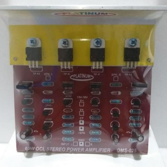 Kit power amplifier OCL 60 watt Stereo by Platinum Dms 025 original TR