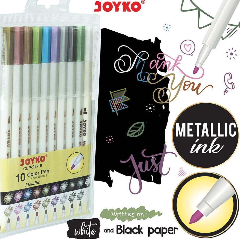 

SPECIAL PRICE Color Pen Pulpen Pena Warna Joyko CLP-22-10 Metallic 10 Warna Colors 3096 ヶ