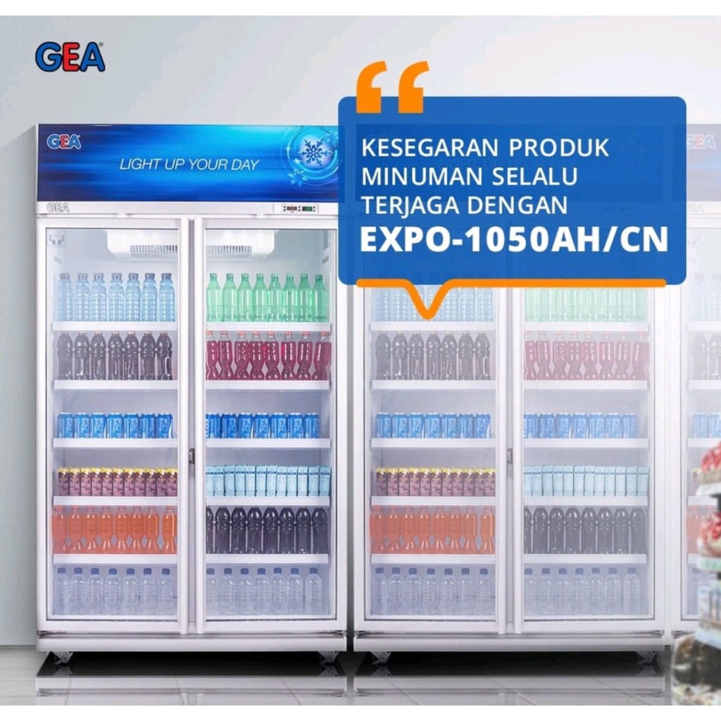 KULKAS SHOWCASE PENDINGIN GEA 2 PINTU JUMBO EXPO 1050