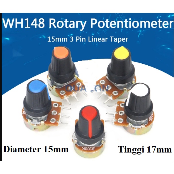 Knop knob Kenob Tutup potensiometer potensio meter POTENTIOMETER WH148 AG2 Volume ROTARY