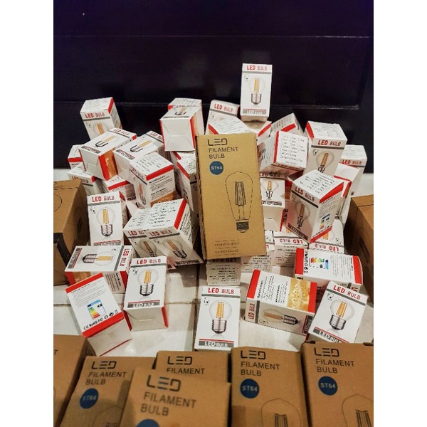 LAMPU LED FILAMEN 4 WATT EDISON 4W ST64 G80 G45 FILAMENT LED 4W BULB 4W E27 OVAL