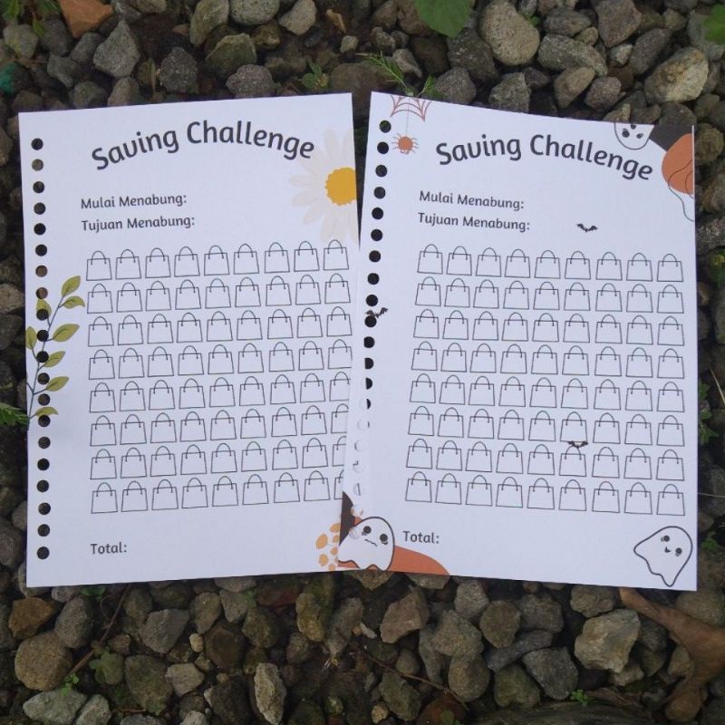 

Saving Challenge A5 tantangan menabung binder versi Bag Seri B