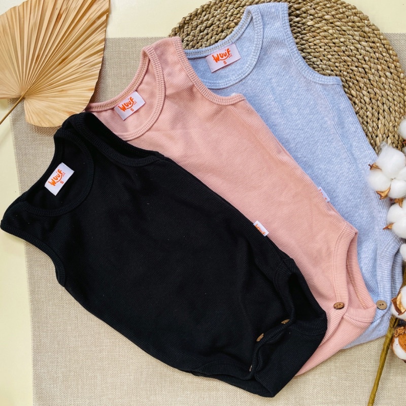 JUMPER/ROMPER/BODYSUIT BAYI BAHAN RIB COTTON WUUF KIDS