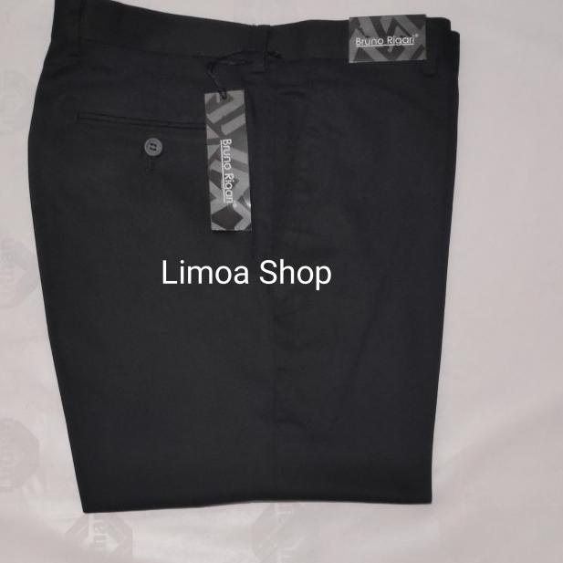 Celana Kerja Pria Formal Hitam Regular Bruno Rigari BR 02 - Hitam, 34