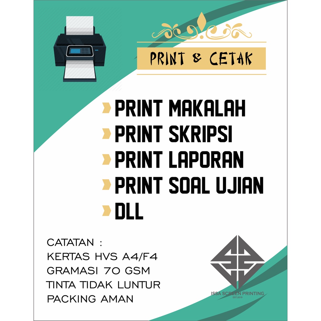 

JASA PRINT MURAH HITAM PUTIH/WARNA