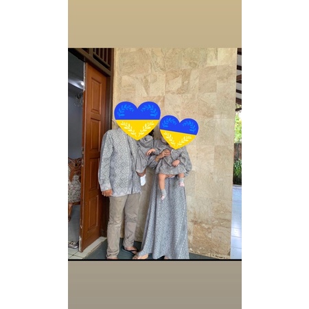 preloved satu set baju couple gamis dan koko batik mirip wk wearing klamby