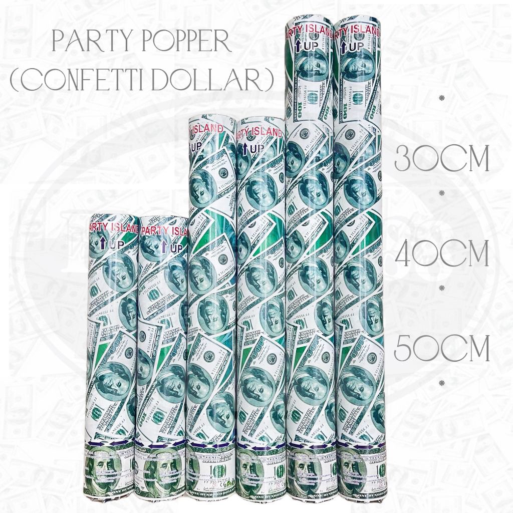 [HK] DOLLAR CONFETTI / Party Popper / Popper Ulang Tahun &amp; Wedding