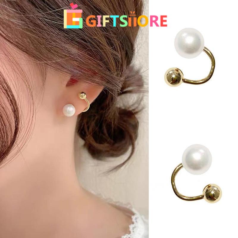 ✨COD Anting Stud S925 Silver Needle Aksen Mutiara Gaya Retro Korea Untuk Wanita-GS