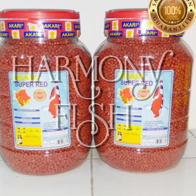 AKARI SUPER RED 4KG 5MM Pelet Pakan Ikan Koi Koki Louhan Kasar 4 Kg