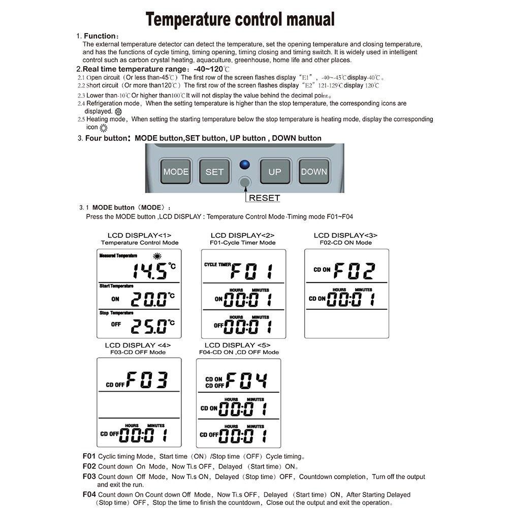 R-FLOWER Temperature Controller Keluarga Baru Count Down Display Power Socket Detektor Daya Listrik