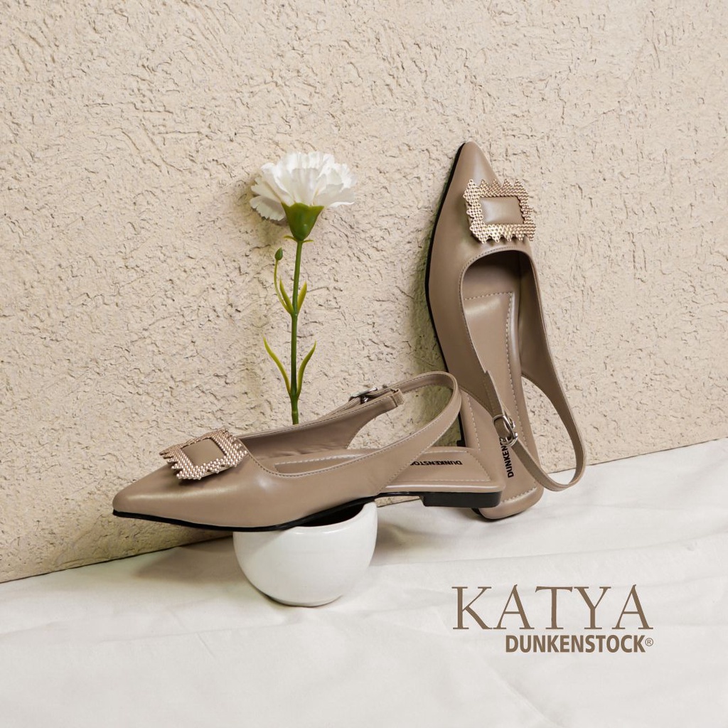 Dunkenstock KATYA Sepatu Flat Wanita Flatshoes slingback sepatu kerja teplek terbaru