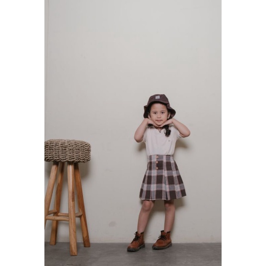 FLANEL SKIRT - Promo 10.10 Rok Anak Korea kain nyaman Anak Cewek kotak kotak  Perempuan Lucu Kiyowo Murah 1-6 Tahun